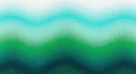 Sticker - a vibrant abstract artwork featuring flowing waves of blue, teal, and green gradients set against a 