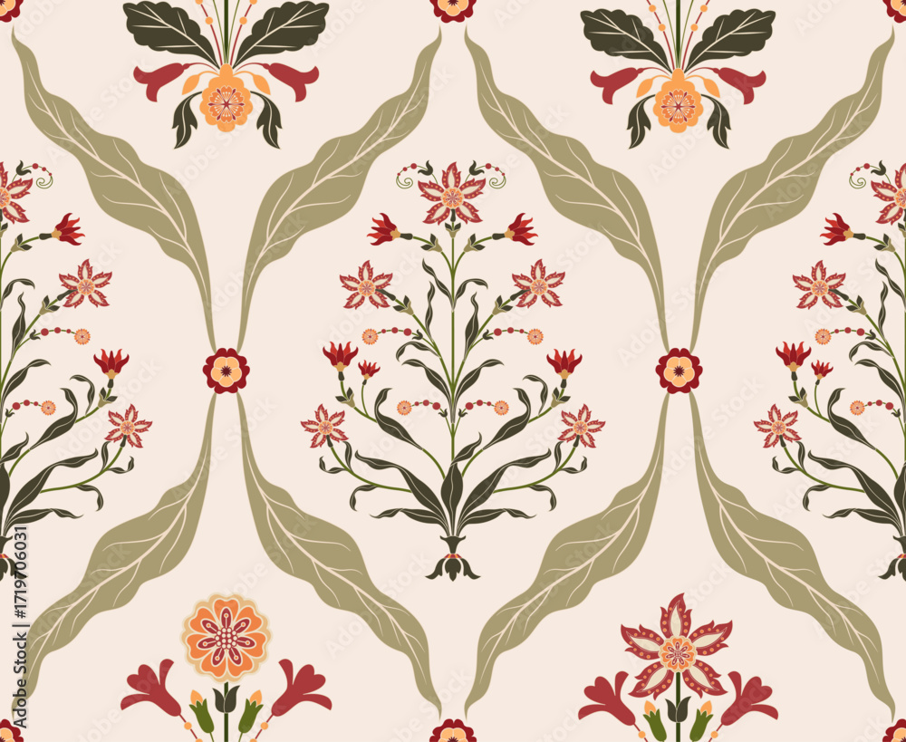 Vector Hand drawn colourful geometric flowers Motifs African boho ...