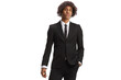 © Ljupco Smokovski - Young handsome african american guy in a black suit