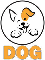 Naklejka na meble Dog Logo with