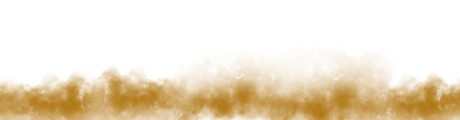 Wall Mural - Brown cloud particles isolated on transparent empty background. realistic smoke fog overlay. Realistic dry ice smoke clouds fog overlay template.