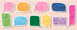 © dollitude - Colorful vector crumpled paper comic speech bubbles, cute empty text box stickers for children designs