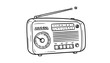 © Bar - Hand-drawn vintage radio illustration