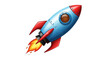 © FahrulRosi - Cartoon rocketship blasting off into space