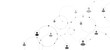 © nijom - Network background. Connections with points, lines, and people icons. Vector technology background abstract floral background