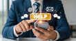 © jack - Customer Support Help Online - Businessman Using Smartphone