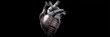 © Mind - Futuristic robotic heart with metallic design on black background