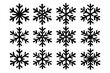 © LOBSTER LARRY - Grunge style snowflake collection for winter and holiday designs
