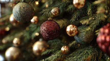 Wall Mural - christmas tree decorations
