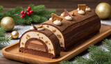bûche de noël chocolat spéculoos