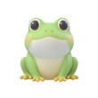 © li ying - Cute cartoon frog character isolated on transparent background PNG