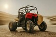 © Halyna - A powerful off-road buggy speeds across a desert landscape, kicking up sand in its wake