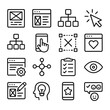 © VectorCookies - User experience design icons vector pack. Outline symbols. Line design