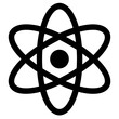 © Suriya - Vector art of stylized atom icon, representing science, technology, and the fundamental building blocks of matter and energy