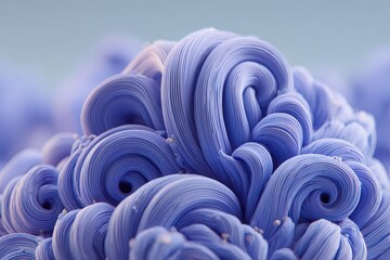 Wall Mural - Intricate abstract texture with swirling lavender lines and soft periwinkle hues