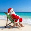 © Wahyu - Santa relaxing on a beach chair