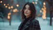 © supardi - Winter Wonderland Portrait: A Serene Beauty in the Snow