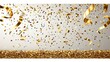 © ELY - Falling Golden Confetti and Streamers for Celebration Background