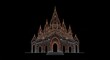 © gapaparis - Majestic Temple Architecture, Historical Site, Digital Render, Night Scene