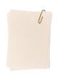 © Panupong - A6 size drawing paper stacked together with paper clip isolated on transparent background or png file.