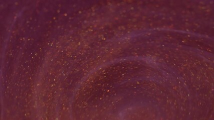 Wall Mural - Ink whirl. Acrylic swirling texture. Defocused yellow golden purple color glitter particles flow on abstract creative art background.