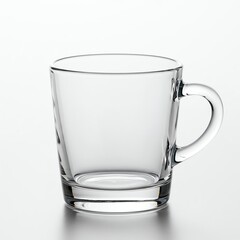 Empty glass cup with transparent background