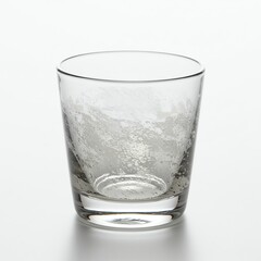 Clear glass tumbler with transparent background