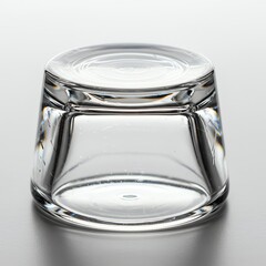 Clear glass container with transparent background