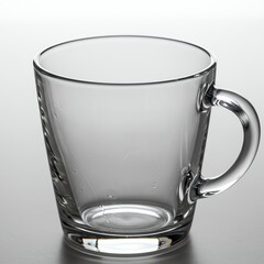 Empty glass mug with transparent background