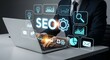 © Ngoc - SEO Optimization and Digital Analytics Concept with Holographic Icons