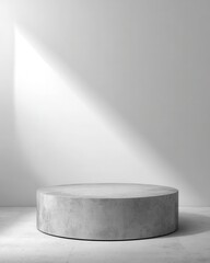 Wall Mural - Minimalist Round Display Pod on Empty Background with Soft Light