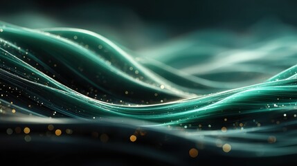 Wall Mural - Gentle Ethereal Waves Flowing in a Calm Background of Serenity