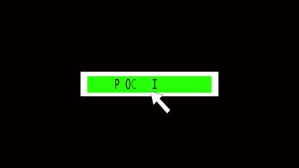 Animated green submit button interface technology digital user experience loop. Animated green submit button seamless loop cursor click interface modern minimalist.