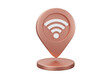 © Marcel - Isolated WiFi Finder Symbol, Wireless Access Point Location Icon, Connected Network Indicator