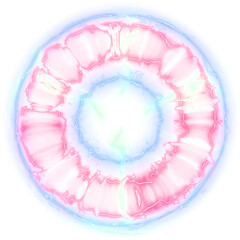 Wall Mural - abstract effect explosion electric energy shockwave, dimensional gate, neon glow style.