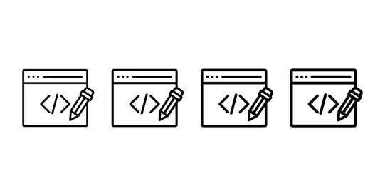 Code Editor Multiple Line Icon Element