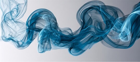 Canvas Print - Sleek and Modern Abstract Design Featuring Entrancing Azure Curves with Depth and Mesmerizing Swirls