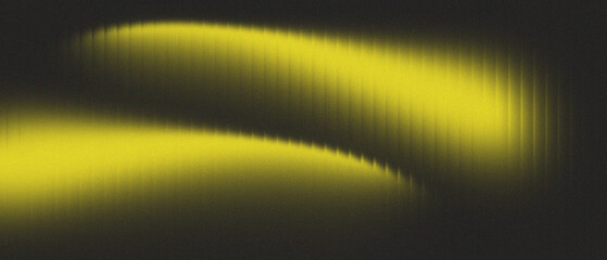 Wall Mural - Abstract yellow neon light waves on dark background with glowing gradient texture, modern futuristic digital design perfect for wallpaper, banner, poster, template, and graphic projects.