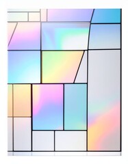 Wall Mural - Colorful geometric square abstract pattern design illustration