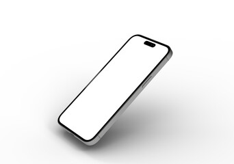 High-quality image of a modern smartphone with a blank screen, perfect for app presentations or website mockups.