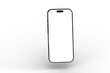 © vegefox.com - Clean and modern smartphone mockup with a blank white screen, perfect for app presentations or website designs. Isolated on white background.