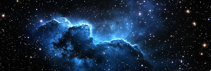 Wall Mural - a stunning cosmic nebula lights up deep space, surrounded by twinkling distant galaxies and stars
