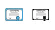 © Siam Studio - Two certificate icons one in color and one in monochrome style