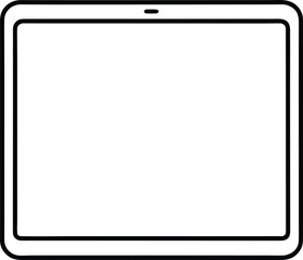 black tablet computer isolated on white background