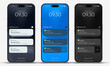 © Carkhe - Smartphone notification center template, displaying alerts and new message on screen