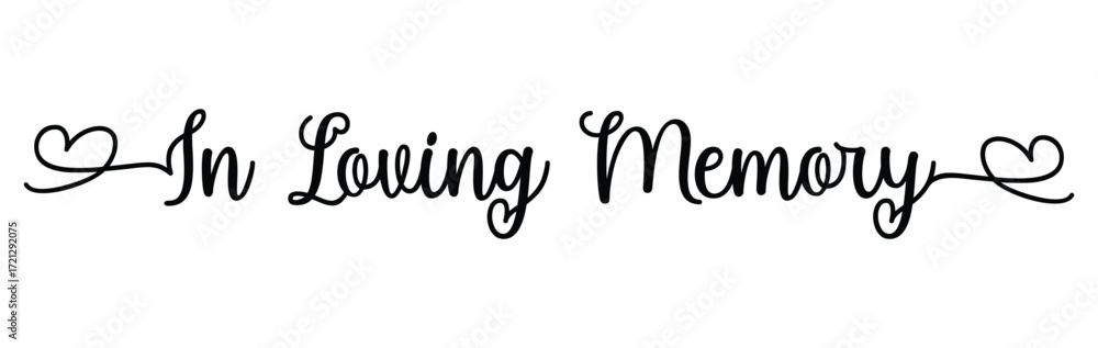 In Loving Memory lettering, Memorial vector design, In Memory of ...