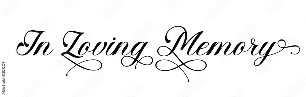 In Loving Memory lettering, Memorial vector design, In Memory of ...