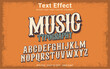 © Avro - Editable music vintage retro text effect alphabet font typography