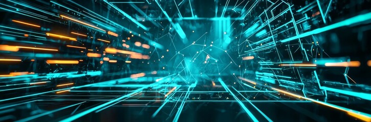 A Stunning Futuristic Screen Captured in an Abstract Background.