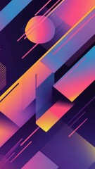 Wall Mural - A vibrant and colorful background with a purple square in the center. The background is a mix of purple and yellow hues, creating a visually striking contrast